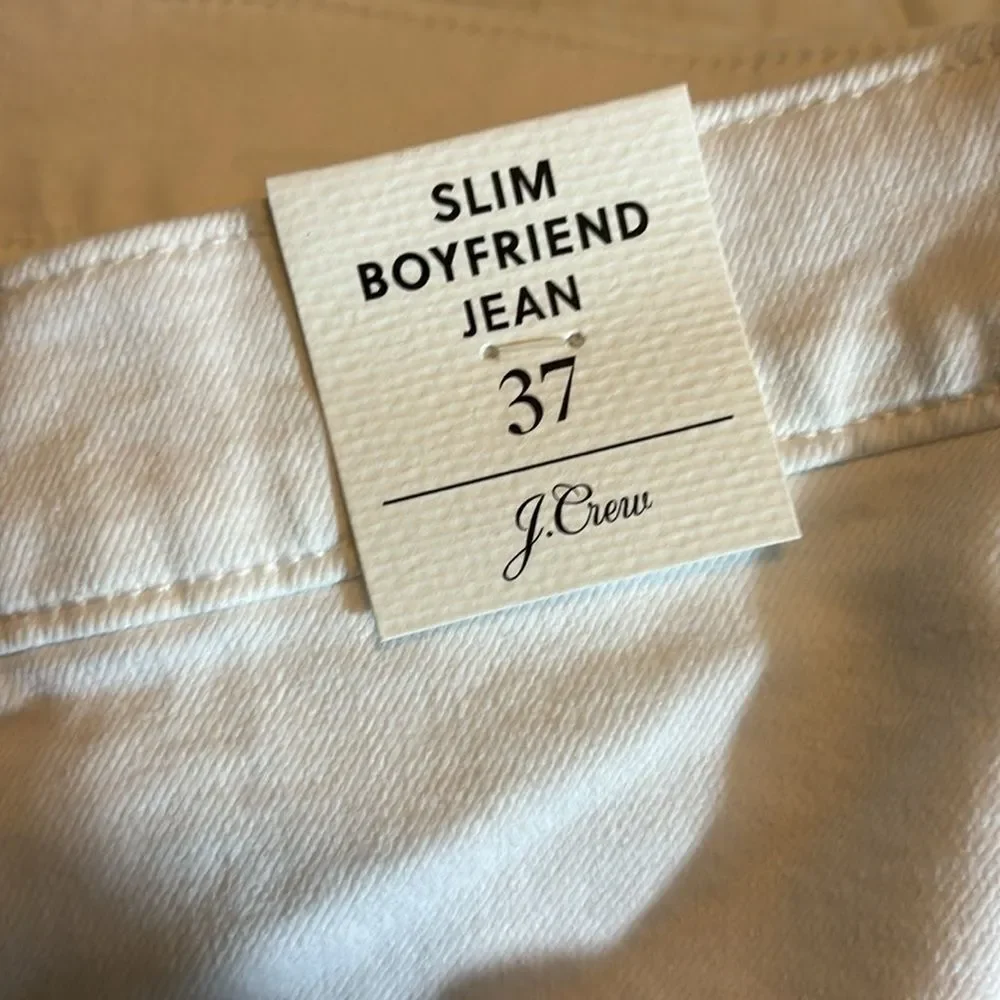 NEW J. CREW | slim boyfriend jeans white 37